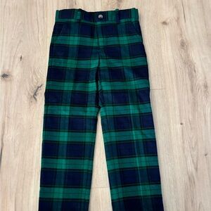 Janie and Jack Green Plaid Formal Kids Bottoms